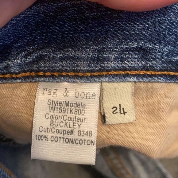 Rag & Bone Distressed Blue Denim Ripped Boyfriend Jeans Casual Contemporary - Picture 14 of 14